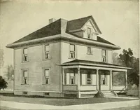 An illustration from Radford's combined house and barn plan book (1908)