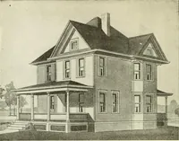An illustration from Radford's combined house and barn plan book (1908)