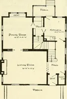 An illustration from Radford's combined house and barn plan book (1908)