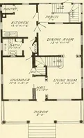 An illustration from Radford's combined house and barn plan book (1908)