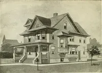 An illustration from Radford's combined house and barn plan book (1908)