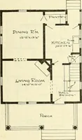 An illustration from Radford's combined house and barn plan book (1908)