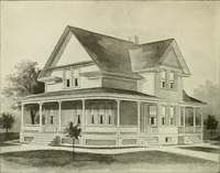 An illustration from Radford's combined house and barn plan book (1908)