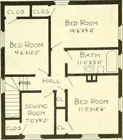 An illustration from Radford's combined house and barn plan book (1908)