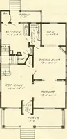 An illustration from Radford's combined house and barn plan book (1908)