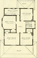 An illustration from Radford's combined house and barn plan book (1908)