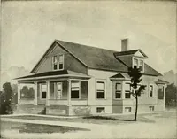 An illustration from Radford's combined house and barn plan book (1908)
