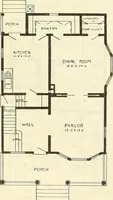 An illustration from Radford's combined house and barn plan book (1908)