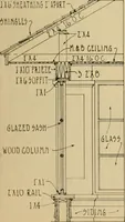 An illustration from Radford’s portfolio of details of building construction; a remarkable and unique collection of full-page plates, accurately drawn and reproduced to exact scale. Complete details for every style of interior trim, including special built-in features. (1911)