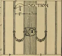 Picture 193 of 312 from Radford’s portfolio of details of building construction; a remarkable and unique collection of full-page plates, accurately drawn and reproduced to exact scale. Complete details for every style of interior trim, including special built-in features. (1911), leaf 101