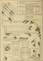 An illustration from Radford’s portfolio of details of building construction; a remarkable and unique collection of full-page plates, accurately drawn and reproduced to exact scale. Complete details for every style of interior trim, including special built-in features. (1911)