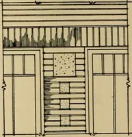 An illustration from Radford’s portfolio of details of building construction; a remarkable and unique collection of full-page plates, accurately drawn and reproduced to exact scale. Complete details for every style of interior trim, including special built-in features. (1911)