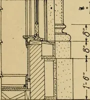 An illustration from Radford’s portfolio of details of building construction; a remarkable and unique collection of full-page plates, accurately drawn and reproduced to exact scale. Complete details for every style of interior trim, including special built-in features. (1911)