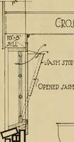 An illustration from Radford’s portfolio of details of building construction; a remarkable and unique collection of full-page plates, accurately drawn and reproduced to exact scale. Complete details for every style of interior trim, including special built-in features. (1911)