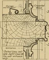 An illustration from Radford’s portfolio of details of building construction; a remarkable and unique collection of full-page plates, accurately drawn and reproduced to exact scale. Complete details for every style of interior trim, including special built-in features. (1911)