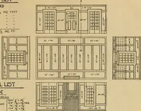 An illustration from Radford’s portfolio of details of building construction; a remarkable and unique collection of full-page plates, accurately drawn and reproduced to exact scale. Complete details for every style of interior trim, including special built-in features. (1911)