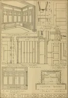 An illustration from Radford’s portfolio of details of building construction; a remarkable and unique collection of full-page plates, accurately drawn and reproduced to exact scale. Complete details for every style of interior trim, including special built-in features. (1911)