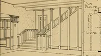 An illustration from Radford’s portfolio of details of building construction; a remarkable and unique collection of full-page plates, accurately drawn and reproduced to exact scale. Complete details for every style of interior trim, including special built-in features. (1911)