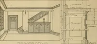 An illustration from Radford’s portfolio of details of building construction; a remarkable and unique collection of full-page plates, accurately drawn and reproduced to exact scale. Complete details for every style of interior trim, including special built-in features. (1911)