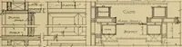 An illustration from Radford’s portfolio of details of building construction; a remarkable and unique collection of full-page plates, accurately drawn and reproduced to exact scale. Complete details for every style of interior trim, including special built-in features. (1911)