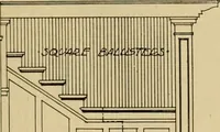 An illustration from Radford’s portfolio of details of building construction; a remarkable and unique collection of full-page plates, accurately drawn and reproduced to exact scale. Complete details for every style of interior trim, including special built-in features. (1911)