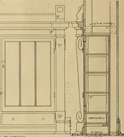 An illustration from Radford’s portfolio of details of building construction; a remarkable and unique collection of full-page plates, accurately drawn and reproduced to exact scale. Complete details for every style of interior trim, including special built-in features. (1911)