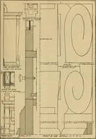 An illustration from Radford’s portfolio of details of building construction; a remarkable and unique collection of full-page plates, accurately drawn and reproduced to exact scale. Complete details for every style of interior trim, including special built-in features. (1911)