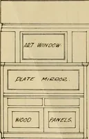 An illustration from Radford’s portfolio of details of building construction; a remarkable and unique collection of full-page plates, accurately drawn and reproduced to exact scale. Complete details for every style of interior trim, including special built-in features. (1911)