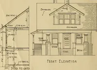 An illustration from Radford’s portfolio of details of building construction; a remarkable and unique collection of full-page plates, accurately drawn and reproduced to exact scale. Complete details for every style of interior trim, including special built-in features. (1911)