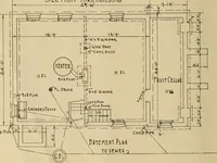 An illustration from Radford’s portfolio of details of building construction; a remarkable and unique collection of full-page plates, accurately drawn and reproduced to exact scale. Complete details for every style of interior trim, including special built-in features. (1911)