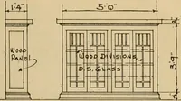 An illustration from Radford’s portfolio of details of building construction; a remarkable and unique collection of full-page plates, accurately drawn and reproduced to exact scale. Complete details for every style of interior trim, including special built-in features. (1911)