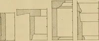 An illustration from Radford’s portfolio of details of building construction; a remarkable and unique collection of full-page plates, accurately drawn and reproduced to exact scale. Complete details for every style of interior trim, including special built-in features. (1911)