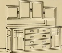 An illustration from Radford’s portfolio of details of building construction; a remarkable and unique collection of full-page plates, accurately drawn and reproduced to exact scale. Complete details for every style of interior trim, including special built-in features. (1911)