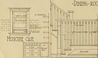 An illustration from Radford’s portfolio of details of building construction; a remarkable and unique collection of full-page plates, accurately drawn and reproduced to exact scale. Complete details for every style of interior trim, including special built-in features. (1911)