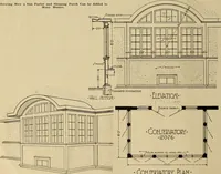 An illustration from Radford’s portfolio of details of building construction; a remarkable and unique collection of full-page plates, accurately drawn and reproduced to exact scale. Complete details for every style of interior trim, including special built-in features. (1911)