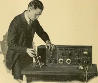 An illustration from Radio for everybody; being a popular guide to practical radio-phone reception and transmission and to the dot-and-dash reception and transmission of the radio telegraph, for the layman who wants to apply radio for his pleasure and profit without going into the special theories and the intricacies of the art (1922)
