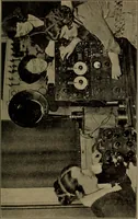 An illustration from Radio, miracle of the 20th century ... a story of human achievement that stands unrivalled in the history of humanity, together with a colorful portrayal, giving a broad, general view of the whole subject of wireless telegraph and telephone and its marvelous development (1922)