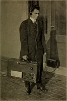 An illustration from Radio, miracle of the 20th century ... a story of human achievement that stands unrivalled in the history of humanity, together with a colorful portrayal, giving a broad, general view of the whole subject of wireless telegraph and telephone and its marvelous development (1922)