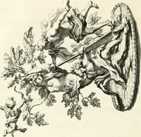 An illustration from Raggvaglio della solenne comparsa, fatta in Roma gli otto di gennaio MDCLXXXVII. dall'illvstrissimo, et eccellentissimo signor conte di Castelmaine ambasciadore straordinario della Sagra Real Maestà di Giacomo Secondo rè d'Inghilterra, Scozia, Francia, et Ibernia, difensore della fede alla Santa Sede Apostolica, in andare pvblicamente all'vdienza della Santità di Nostro Signore Papa Innocenzo Vndecimo (1687)