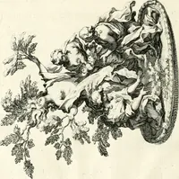 Picture 22 of 24 from Raggvaglio della solenne comparsa, fatta in Roma gli otto di gennaio MDCLXXXVII. dall'illvstrissimo, et eccellentissimo signor conte di Castelmaine ambasciadore straordinario della Sagra Real Maestà di Giacomo Secondo rè d'Inghilterra, Scozia, Francia, et Ibernia, difensore della fede alla Santa Sede Apostolica, in andare pvblicamente all'vdienza della Santità di Nostro Signore Papa Innocenzo Vndecimo (1687), leaf 105