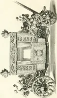 An illustration from Raggvaglio della solenne comparsa, fatta in Roma gli otto di gennaio MDCLXXXVII. dall'illvstrissimo, et eccellentissimo signor conte di Castelmaine ambasciadore straordinario della Sagra Real Maestà di Giacomo Secondo rè d'Inghilterra, Scozia, Francia, et Ibernia, difensore della fede alla Santa Sede Apostolica, in andare pvblicamente all'vdienza della Santità di Nostro Signore Papa Innocenzo Vndecimo (1687)