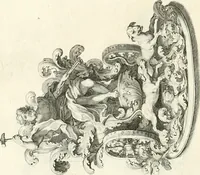 An illustration from Raggvaglio della solenne comparsa, fatta in Roma gli otto di gennaio MDCLXXXVII. dall'illvstrissimo, et eccellentissimo signor conte di Castelmaine ambasciadore straordinario della Sagra Real Maestà di Giacomo Secondo rè d'Inghilterra, Scozia, Francia, et Ibernia, difensore della fede alla Santa Sede Apostolica, in andare pvblicamente all'vdienza della Santità di Nostro Signore Papa Innocenzo Vndecimo (1687)