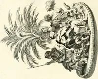 An illustration from Raggvaglio della solenne comparsa, fatta in Roma gli otto di gennaio MDCLXXXVII. dall'illvstrissimo, et eccellentissimo signor conte di Castelmaine ambasciadore straordinario della Sagra Real Maestà di Giacomo Secondo rè d'Inghilterra, Scozia, Francia, et Ibernia, difensore della fede alla Santa Sede Apostolica, in andare pvblicamente all'vdienza della Santità di Nostro Signore Papa Innocenzo Vndecimo (1687)