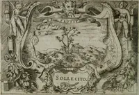 An illustration from Ragionamento di Luca Contile sopra la proprietà delle imprese con le particolari de gli academici Affidati et con le interpretationi et croniche .. (1574)