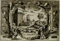 An illustration from Ragionamento di Luca Contile sopra la proprietà delle imprese con le particolari de gli academici Affidati et con le interpretationi et croniche .. (1574)