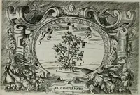 An illustration from Ragionamento di Luca Contile sopra la proprietà delle imprese con le particolari de gli academici Affidati et con le interpretationi et croniche .. (1574)