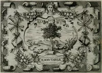 An illustration from Ragionamento di Luca Contile sopra la proprietà delle imprese con le particolari de gli academici Affidati et con le interpretationi et croniche .. (1574)