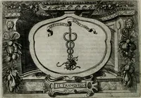 An illustration from Ragionamento di Luca Contile sopra la proprietà delle imprese con le particolari de gli academici Affidati et con le interpretationi et croniche .. (1574)