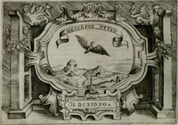 An illustration from Ragionamento di Luca Contile sopra la proprietà delle imprese con le particolari de gli academici Affidati et con le interpretationi et croniche .. (1574)
