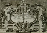 An illustration from Ragionamento di Luca Contile sopra la proprietà delle imprese con le particolari de gli academici Affidati et con le interpretationi et croniche .. (1574)